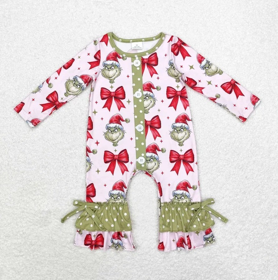 Pink Grinch Bow Sibling Collection