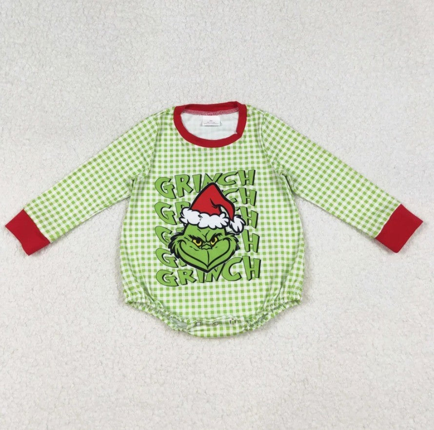 Gingham Grinch Romper Top