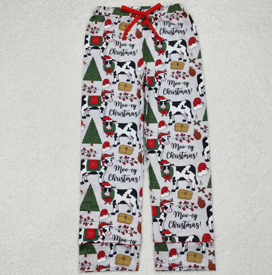 Mooey Christmas Cow Pajama Matching