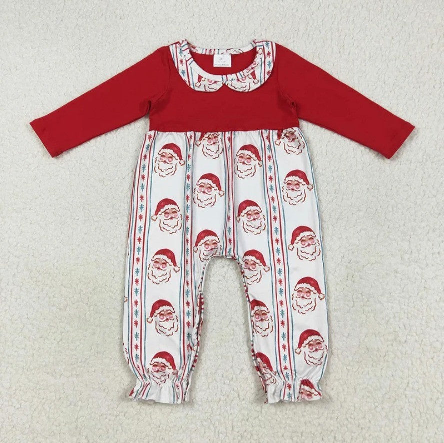 Vintage Santa Collared Romper