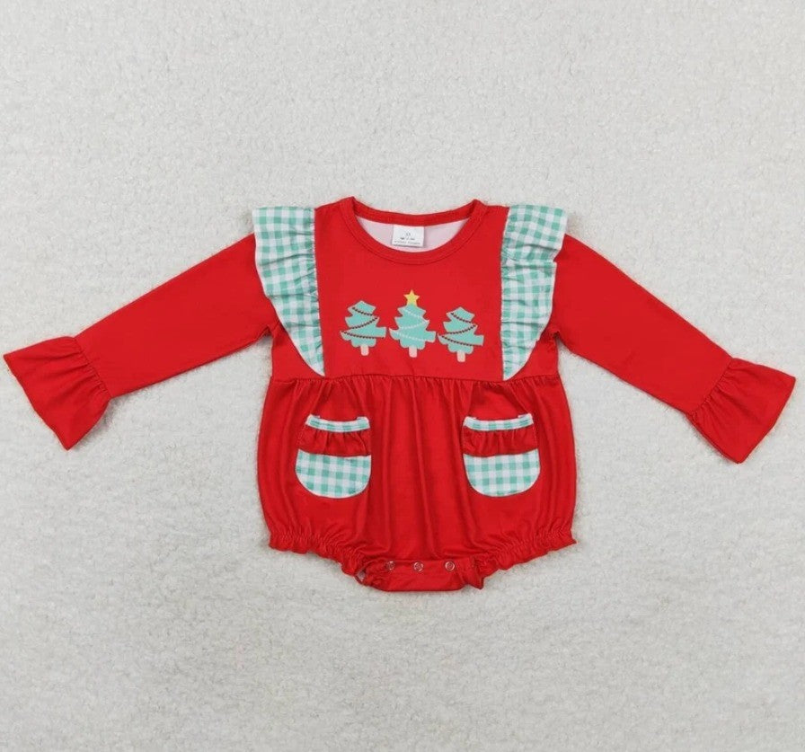 Gingham Tree Bubble Romper