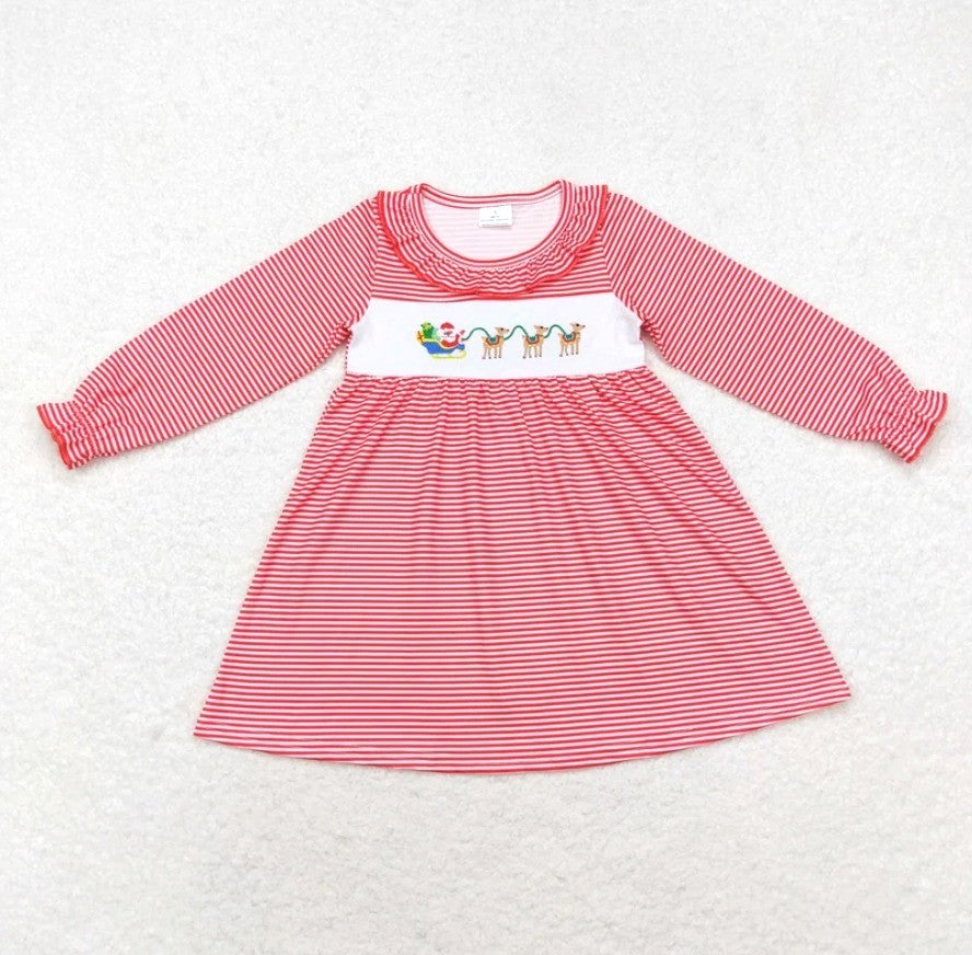 Smocked Santas Sleigh Dress
