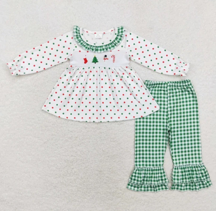 Snowman Stocking Polka Dot Sibling Collection