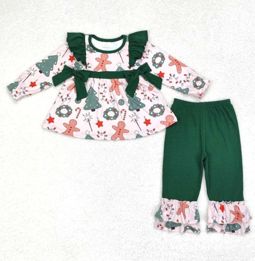 Green Gingerbread Tree Set
