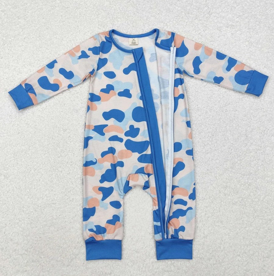 Blue Camo Bamboo Zippie