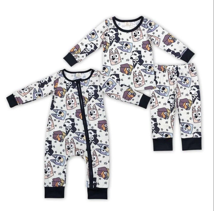 Blue dog friends bamboo set zippie