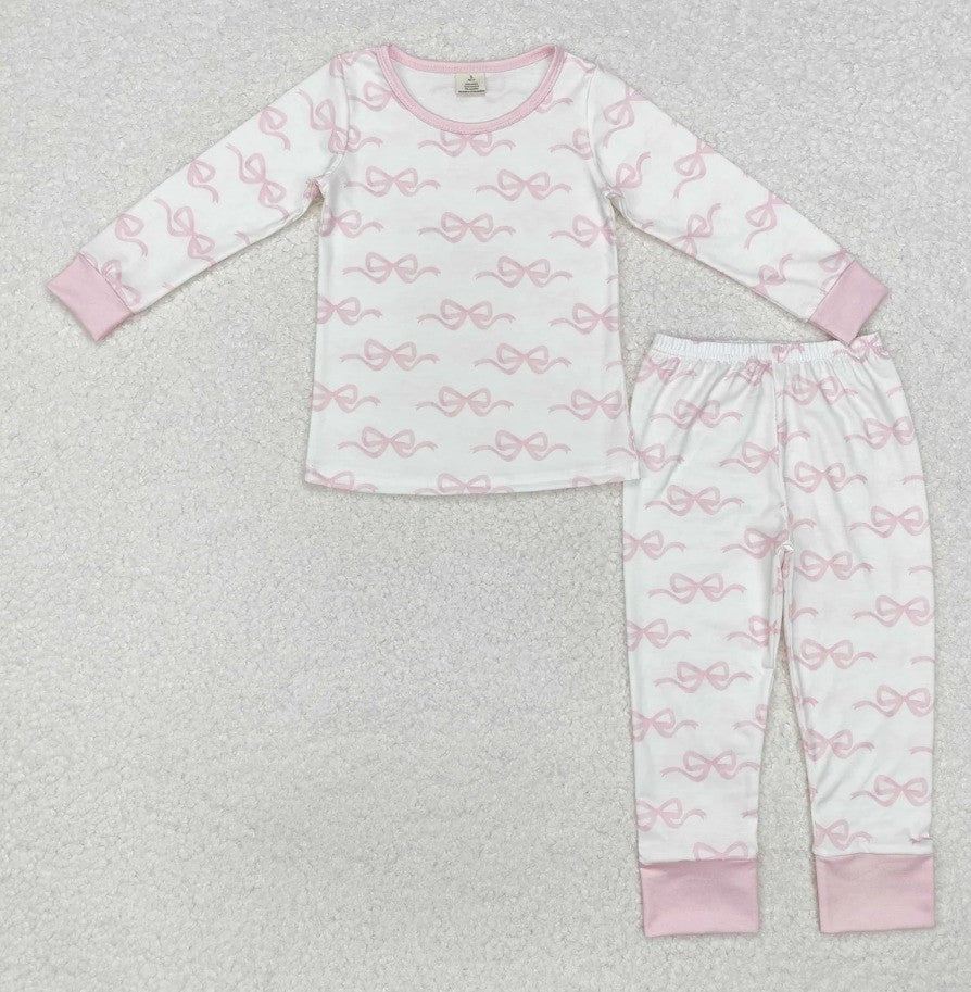 Pink Coquette Bow Bamboo Pajama Set
