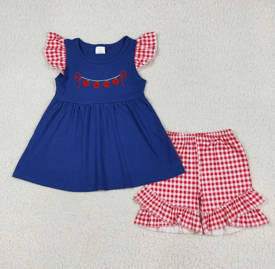 Embriodered Apple School Set