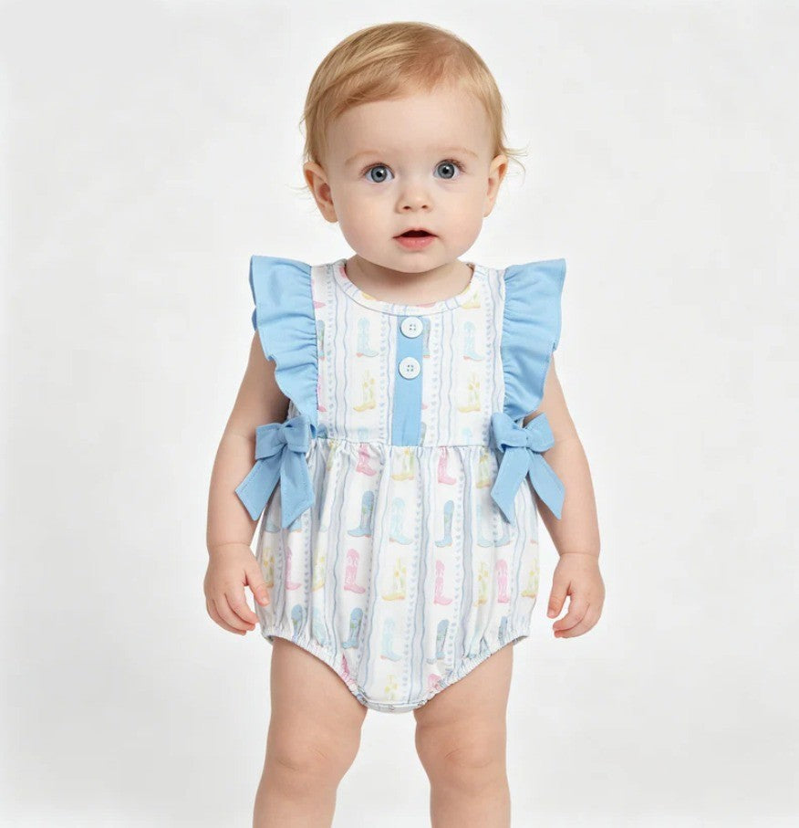 Blue Boots Romper