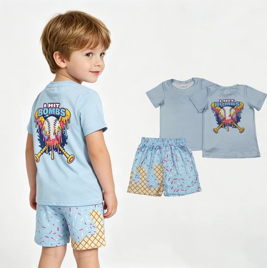 Baseball Drip Short Sets