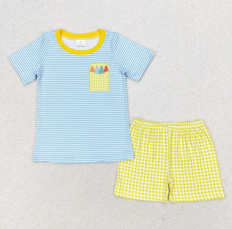 Boys Crayon Short Set