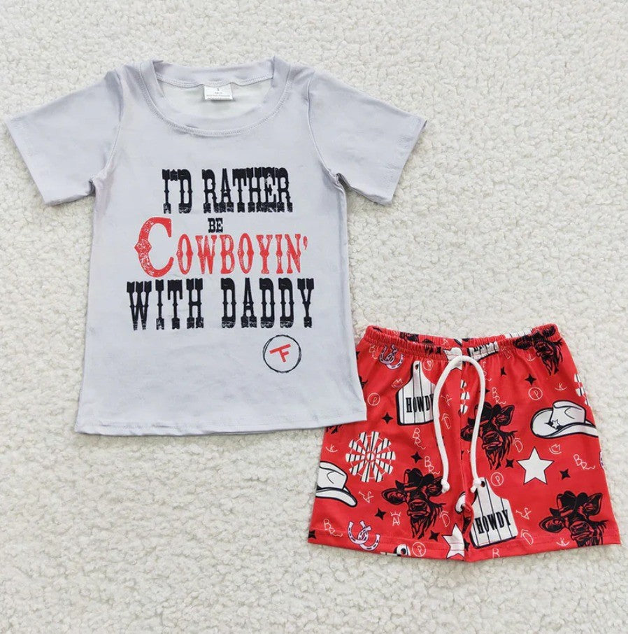 Cowboyin' With Daddy Short Set