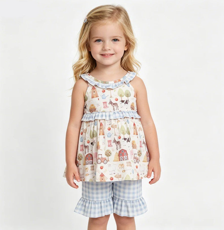 Gingham Farm Short Set