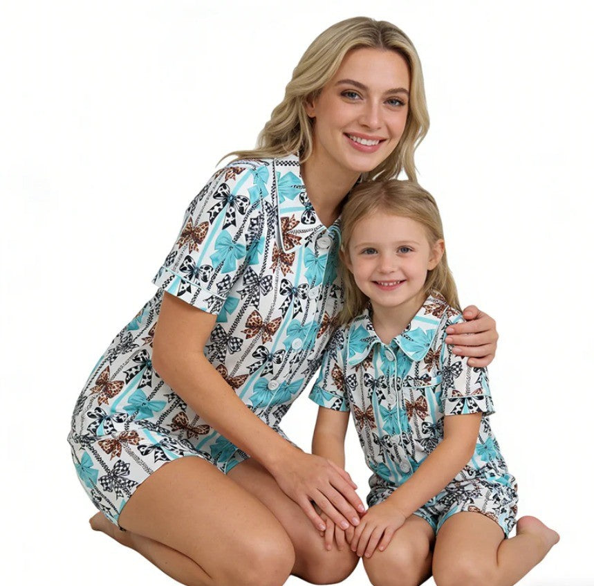 Mommy & Me Bow PJ Lounge Set