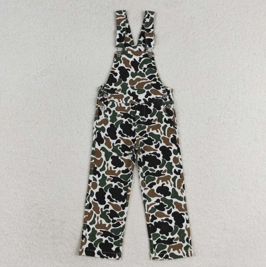 Denim Camo Overall Jeans