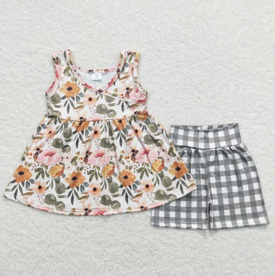 Sage Floral Short Set