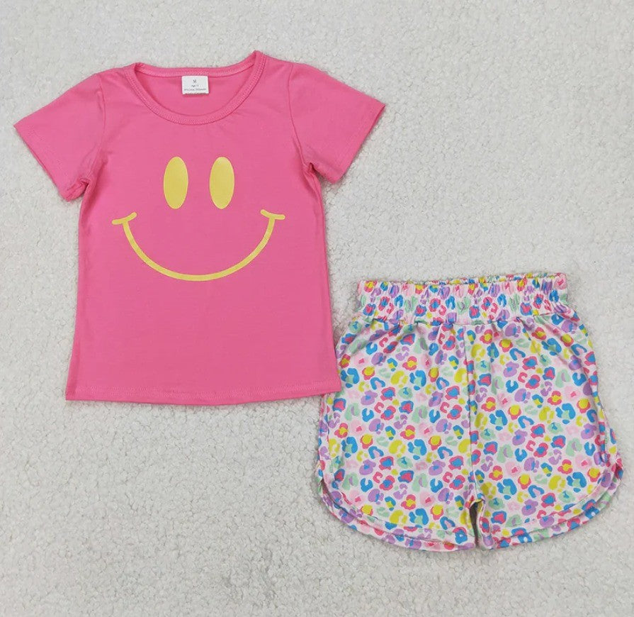 Smiley Face Short Set