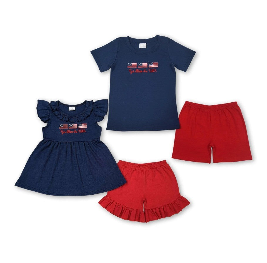God Bless The USA Sibling Embroidered Collection