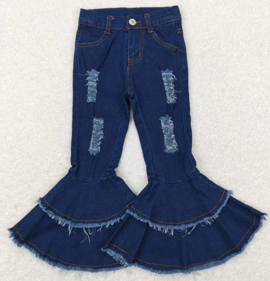 Dark Wash Double Bell Denim Jeans