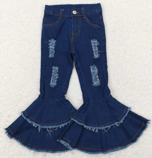 Dark Wash Double Bell Denim Jeans