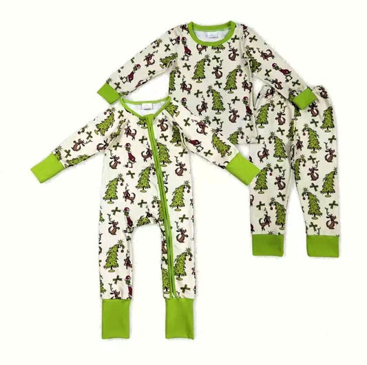 Grinch Tree Sibling Pajama Collection
