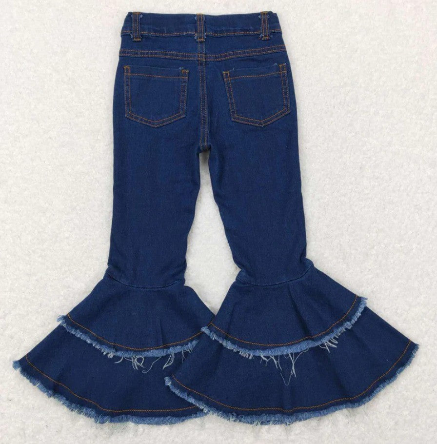 Dark Wash Double Bell Denim Jeans