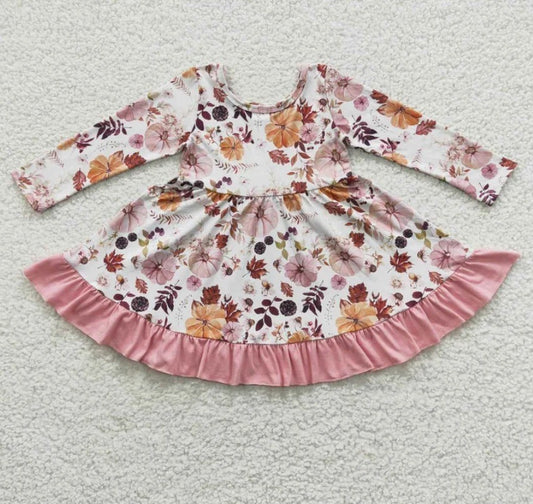 Floral Pumpkin Twirl Dress