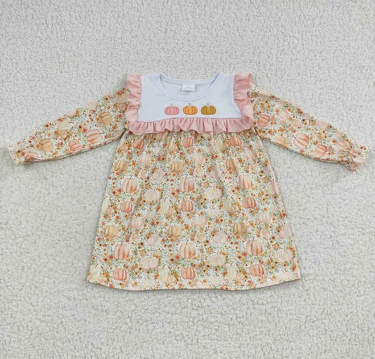 Embroidered Floral Pumpkin Dress