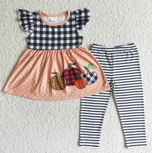 Plaid Pumpkin Legging Set
