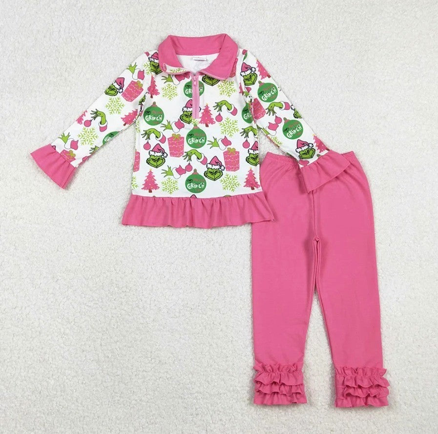 Grinch Ornament Pant Set