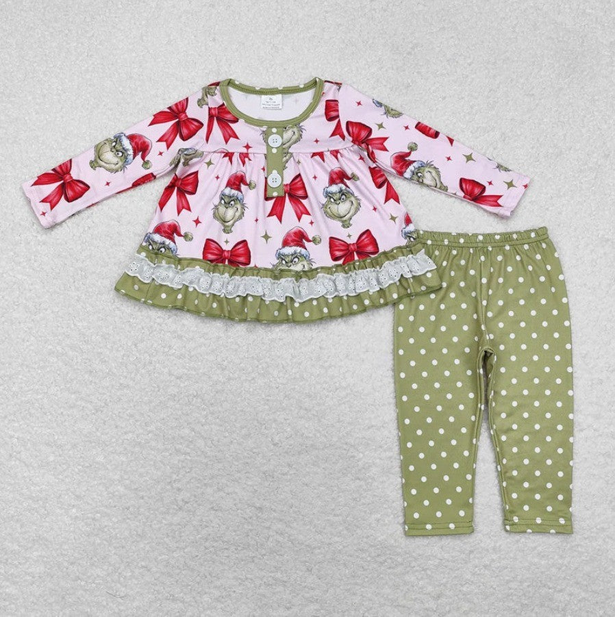 Pink Grinch Bow Sibling  Collection