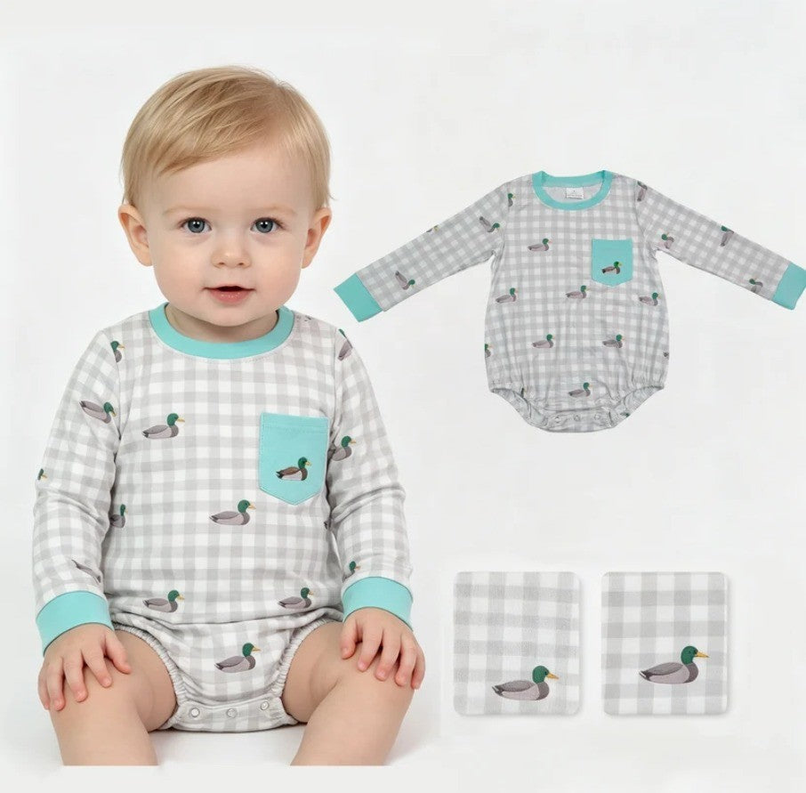 Checkered Duck Romper Top