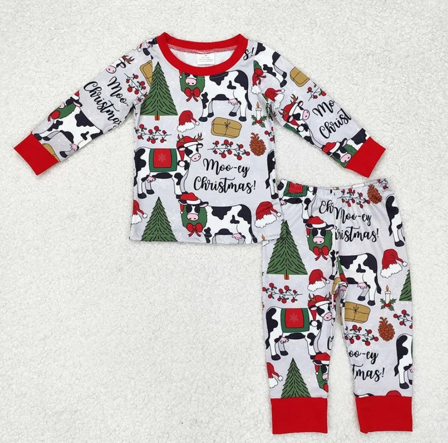 Mooey Christmas Cow Pajama Matching