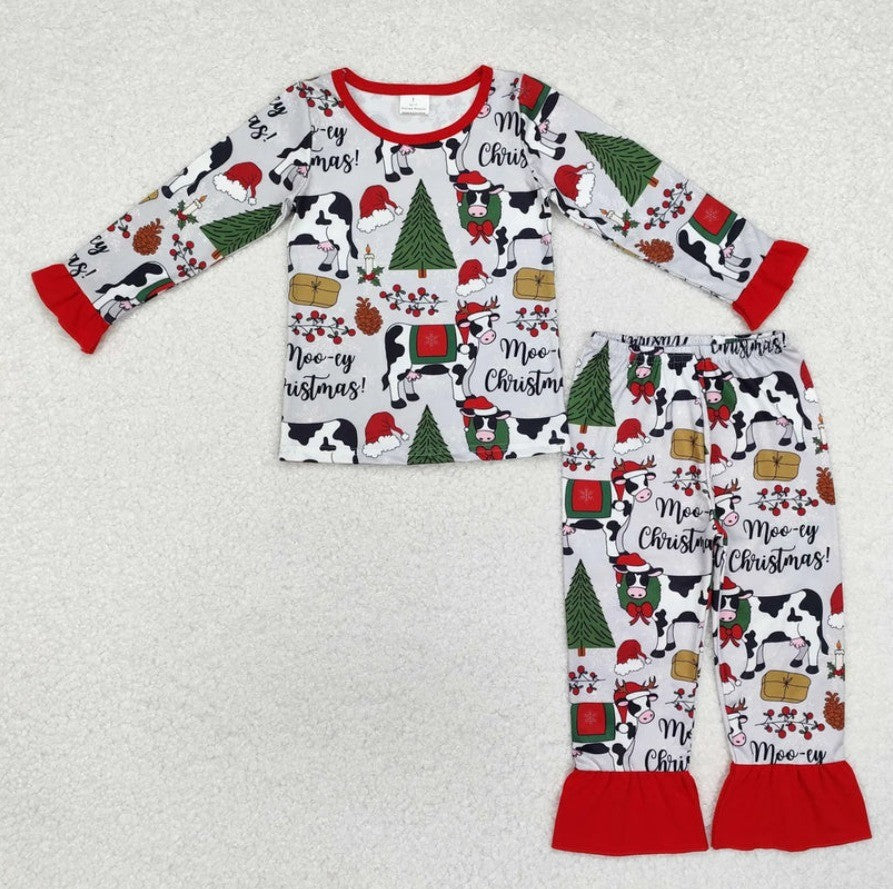 Mooey Christmas Cow Pajama Matching