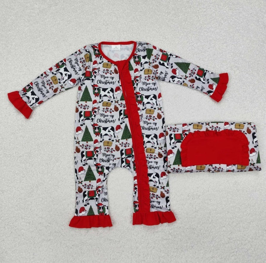 Mooey Christmas Cow Pajama Matching