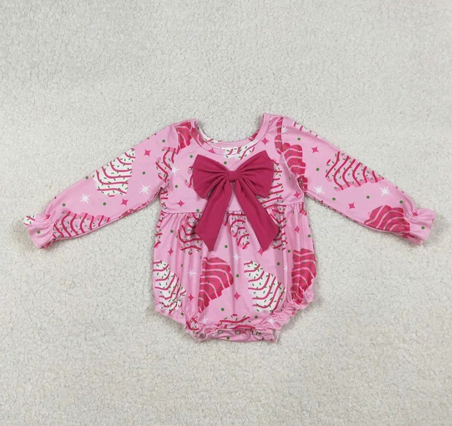 Pink Tree Cake Bubble Romper