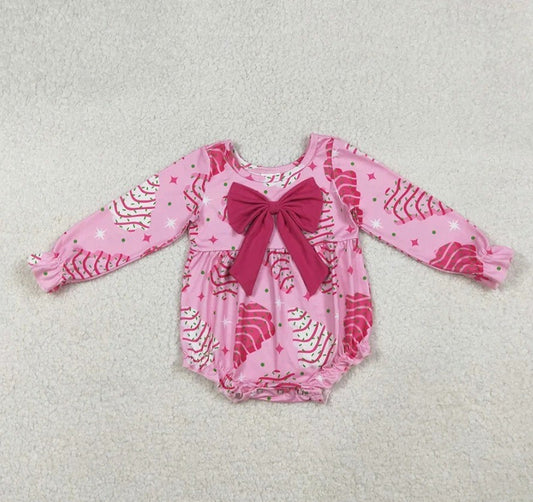 Pink Tree Cake Bubble Romper