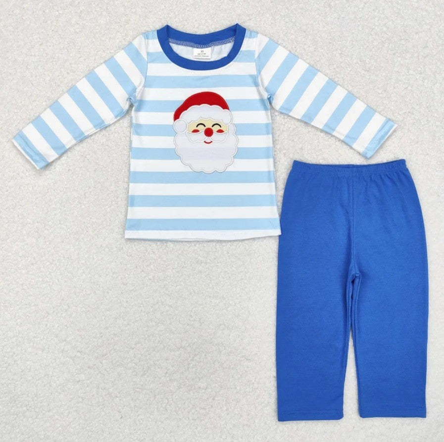 Boys Blue Stripe Santa