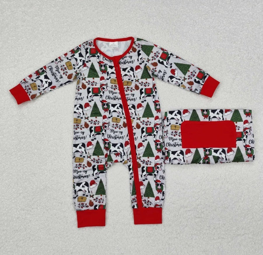 Mooey Christmas Cow Pajama Matching