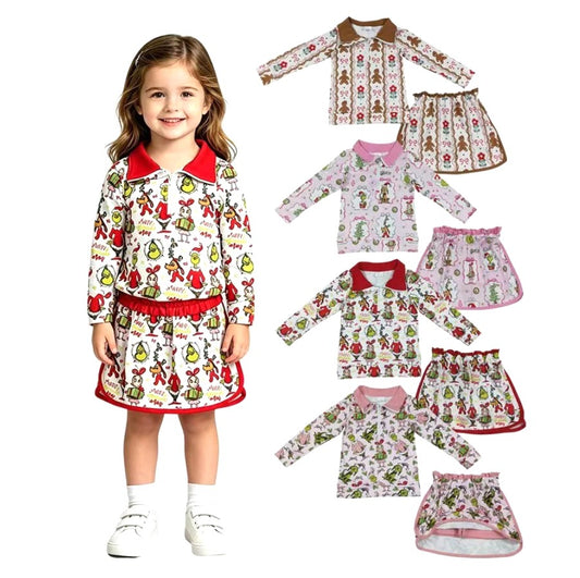 Christmas Grinch Skort Set Collection