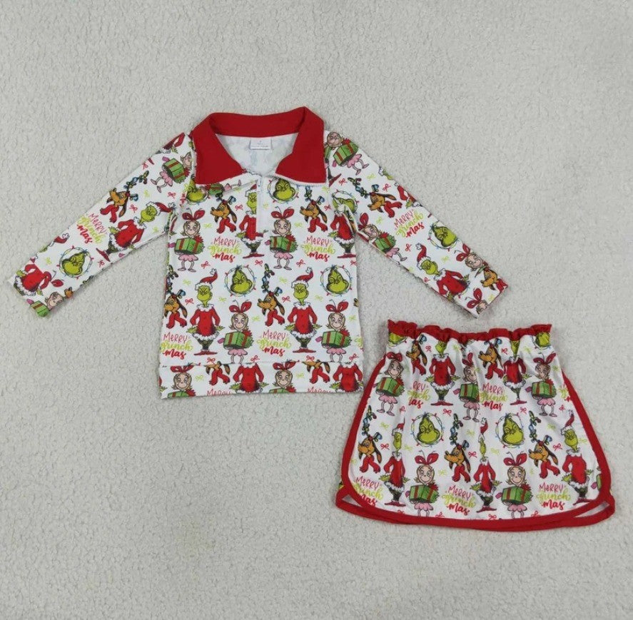 Christmas Grinch Skort Set Collection