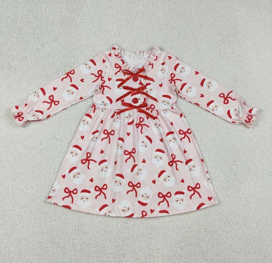 Santa Ribbon Bow Pink Dress