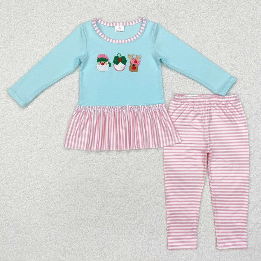 Stripe Santa Reindeer Sibling Set
