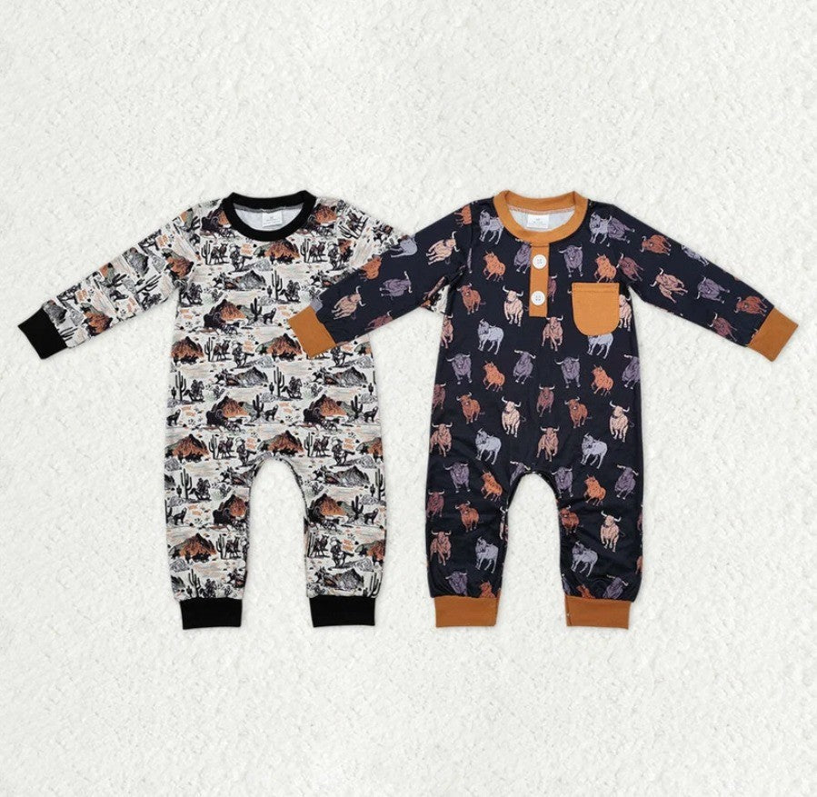 Western Cow Romper Collection
