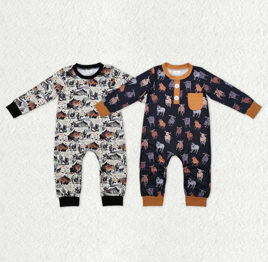 Western Cow Romper Collection