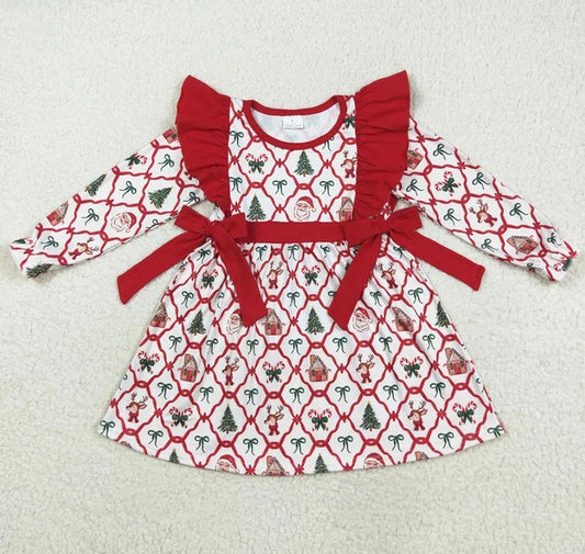 Coquette Bow Santa Reindeer Dress