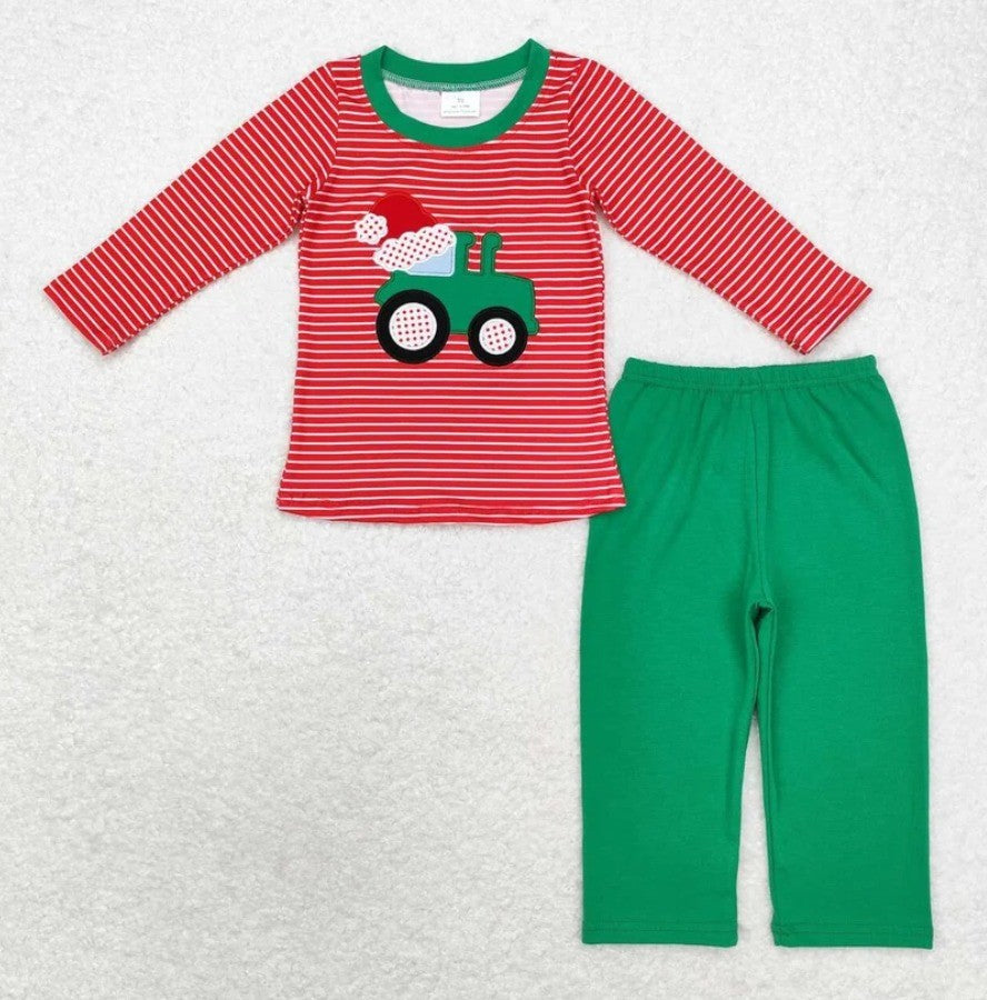 Boys Tractor Ornament Set