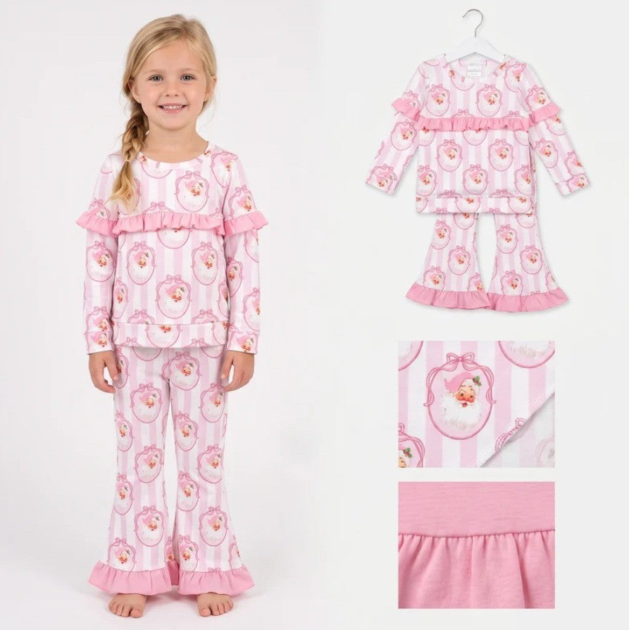 Pink Vintage Santa Ruffle Set