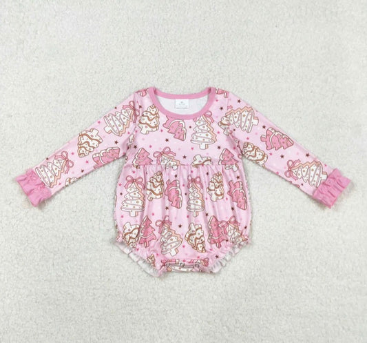 Pink Tree Cake Bubble Romper