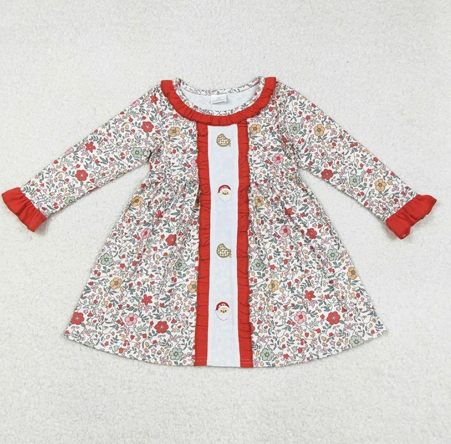 Vintage Floral Santa Dress